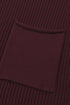 Ribbed Mock Neck Patch Pocket Drop Shoulder Short Sleeve Sweater